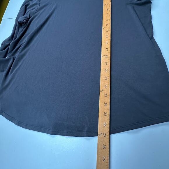 Athleta Top Womens Extra Large Black Move With Ease Asymmetrical Long Sleeve Gym - Picture 11 of 13